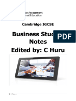Business Studies IGCSE Notes C Huru