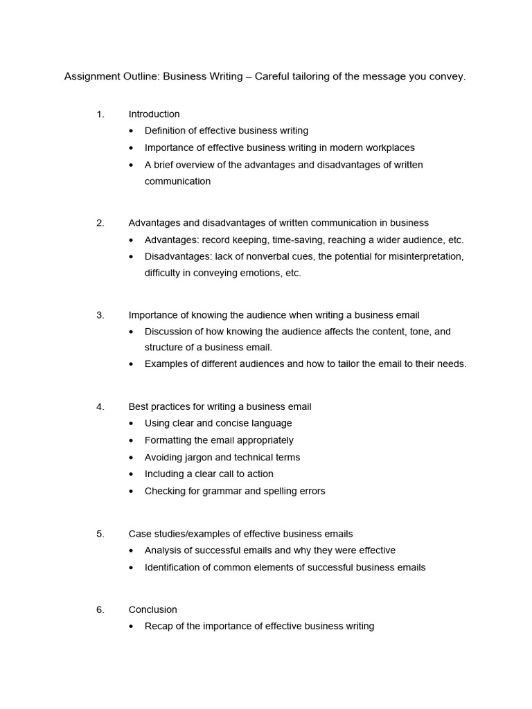 Assignment Outline | PDF