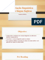 Variação Linguistica em Língua Inglesa .