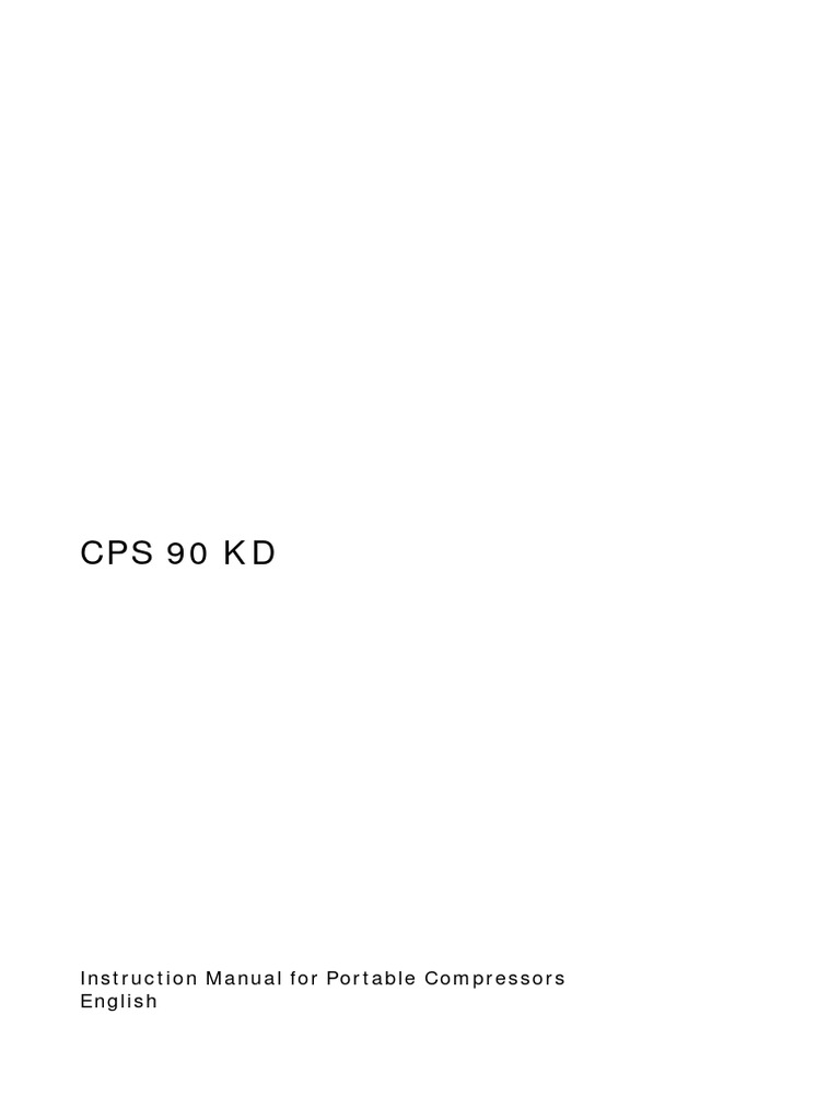 Chicago Pneumatic CPS90KD Air Compressor Operator Manual | PDF | Safety ...