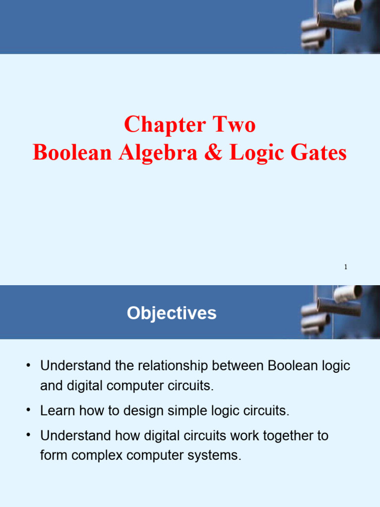 Boolean-Algebra&logic Gates-1 | PDF | Logic Gate | Boolean Algebra