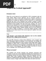 What Is The Lexical Approach? Michael Lewis PAGS 7 A 14