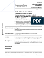 NF ISO 16200-1 (12-2001) COV Désorption Solvant CPG - Échant Pompage