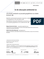 Necessidade de educação ambiental no turismo: um estudo realizado na pousada gargalheiras na cidade de Acari, RN