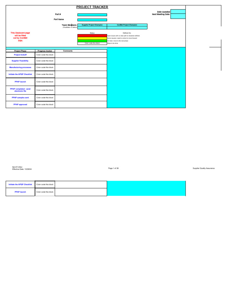 APQP-PPAP Workbook | PDF | Production And Manufacturing | Engineering