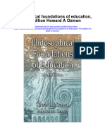 Philosophical Foundations of Education 7Th Edition Howard A Ozmon All Chapter