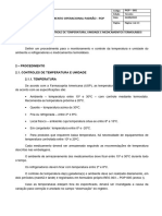 POP 005 Controle de Temperatura Umidades e Medicamentos Termolabeis