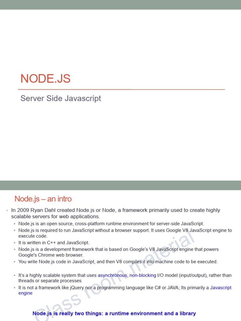 Introduction to Node.js and Asynchronous Programming | PDF | Bootstrap ...
