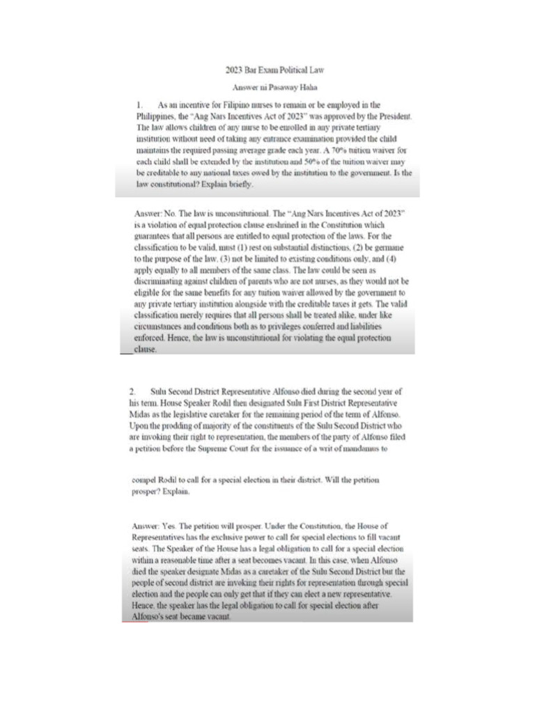 Consti - Poli Law 2 - Reviewer | PDF