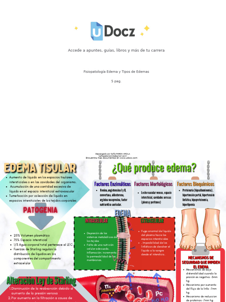 Guía Completa sobre Tipos de Edemas | PDF | Edema | Especialidades Medicas