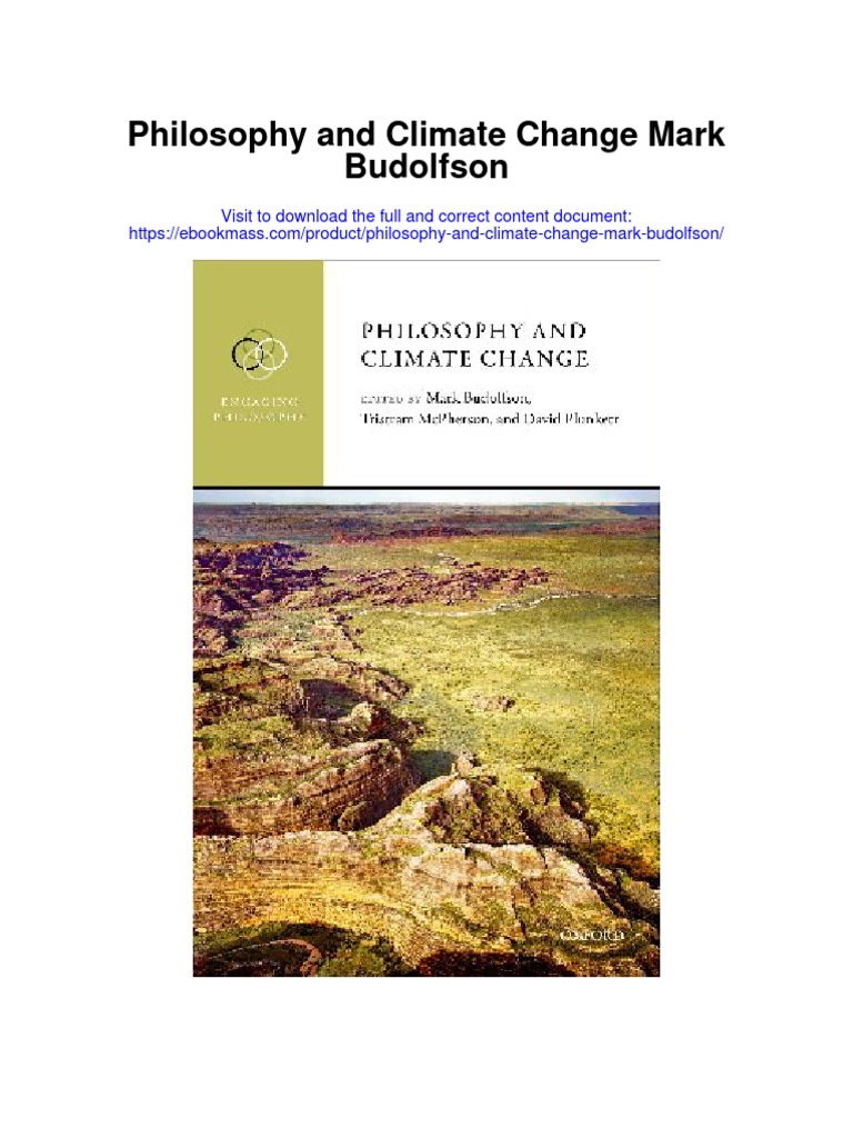 Philosophy and Climate Change Mark Budolfson All Chapter | PDF ...