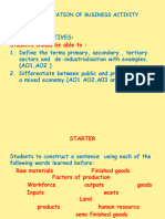 LEVELS OF PRODUCTION