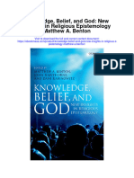 Download Knowledge Belief And God New Insights In Religious Epistemology Matthew A Benton full chapter