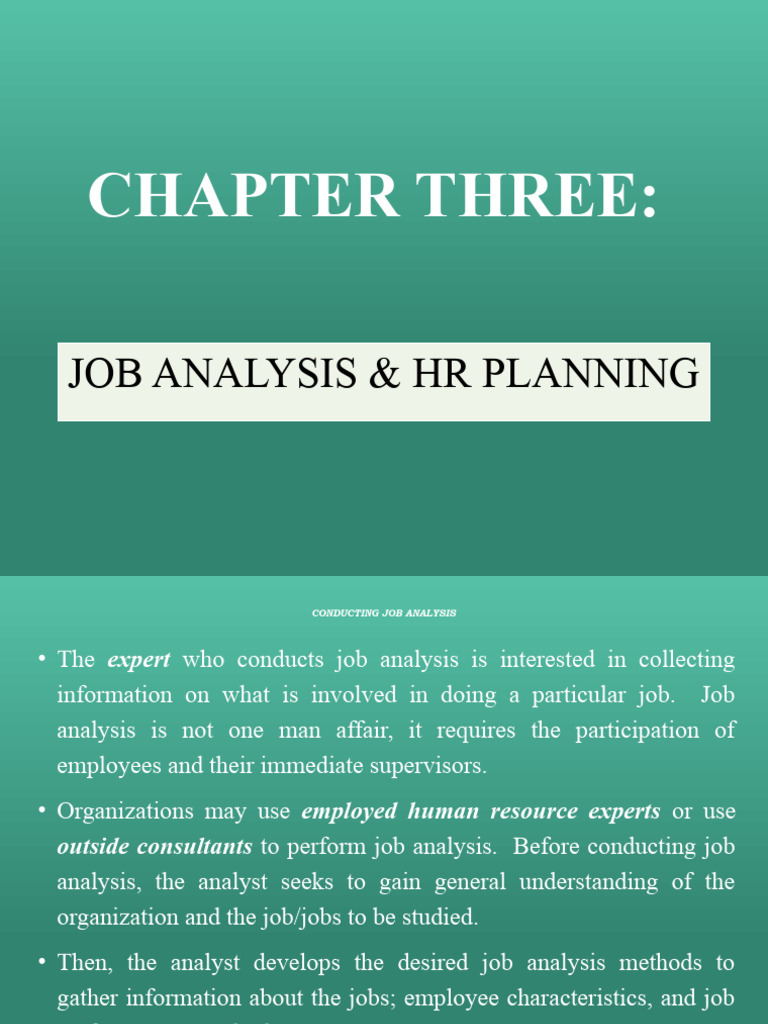 CH-3 Ja, JD& HRP | PDF | Human Resources | Human Resource Management