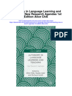 Download Autonomy In Language Learning And Teaching New Research Agendas 1St Edition Alice Chik full chapter