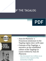 Customs of The Tagalogs