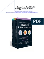 Download The Wiley Encyclopediaof Health Psychology Lee M Cohen all chapter