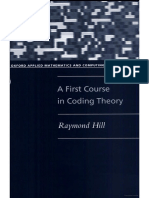 (Oxford Applied Mathematics and Computing Science Series) Raymond Hill - A First Course in Coding Theory-Clarendon Press (1997)