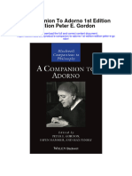 Download A Companion To Adorno 1St Edition Edition Peter E Gordon full chapter