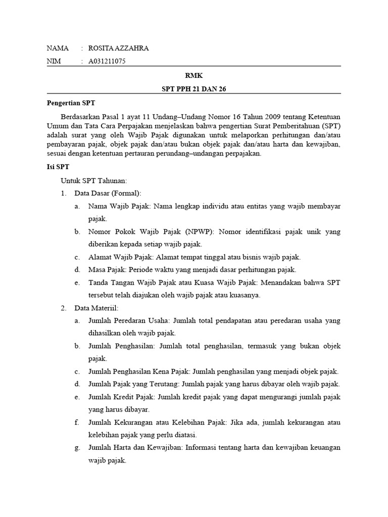 Panduan Lengkap SPT PPh 21 dan 26 | PDF | Pengelolaan Keuangan & Uang ...