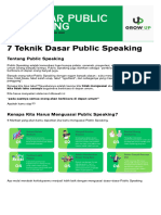 7 Teknik Dasar Public Speaking