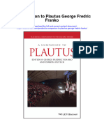 A Companion To Plautus George Fredric Franko Full Chapter