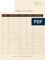 Documento A4 Control de Stock de Negocio Elegante Marrón - 20240418 - 103235 - 0000