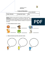 Prueba de Matematica Numeros Hasta 10