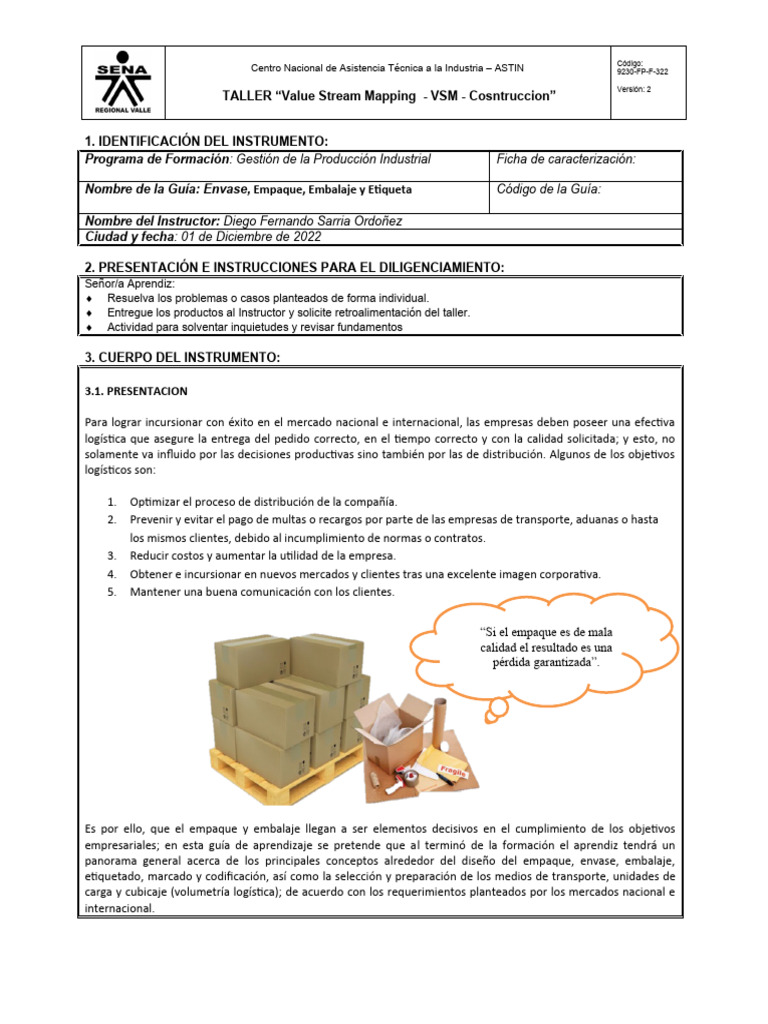 Taller Cadena de Abastecimiento | PDF | Logística