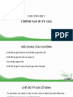 CHUYÊN ĐỀ 5 Chính sách tỷ giá