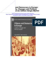 Citizens and Democracy in Europe Contexts Changes and Political Support 1St Ed Edition Sergio Martini Full Chapter
