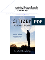 Download Citizen Knowledge Markets Experts And The Infrastructure Of Democracy Lisa Herzog full chapter
