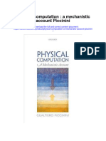 Physical Computation A Mechanistic Account Piccinini All Chapter