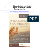 Physical Examination and Health Assessment Canadian E Book Carolyn Jarvis All Chapter