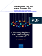 Citizenship Regimes Law and Belonging Anupama Roy Full Chapter