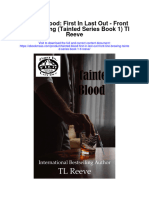 Tainted Blood First in Last Out Front Line Brewing Tainted Series Book 1 TL Reeve Full Chapter