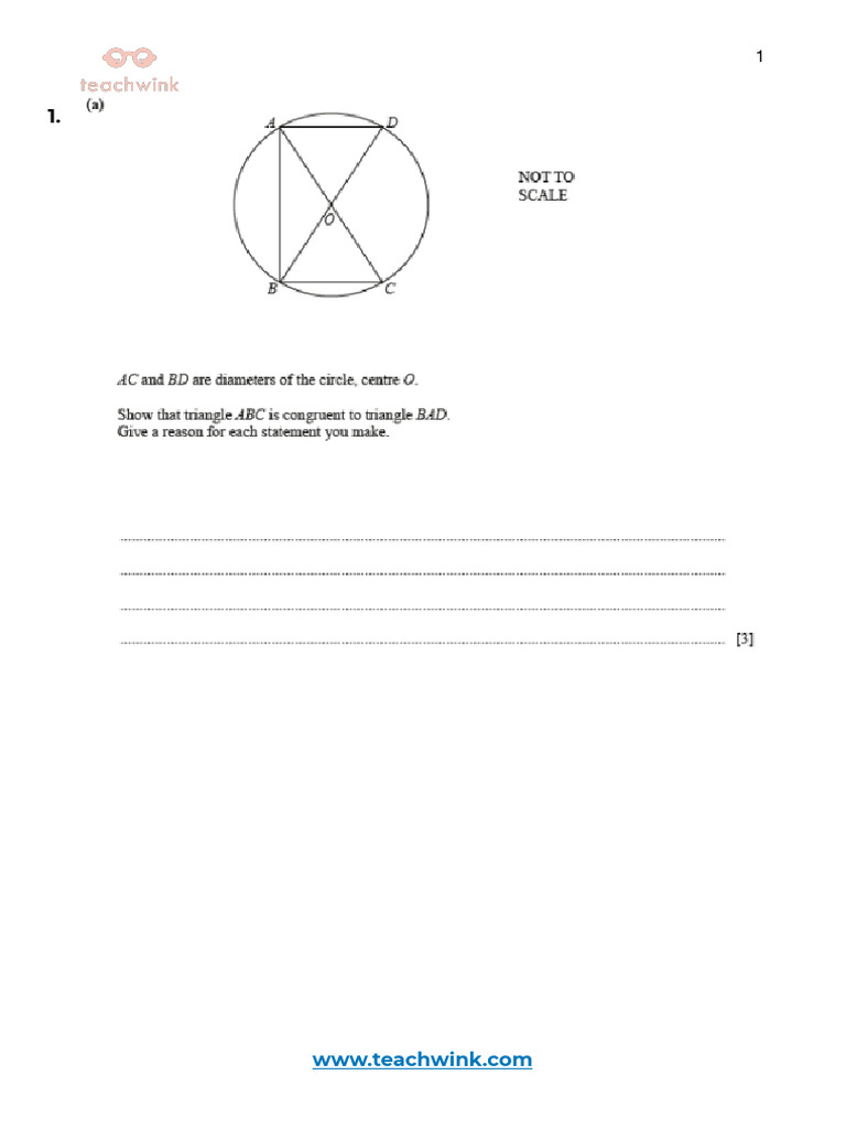 17 - Congruence and Similarity _ Worksheet 1 | PDF
