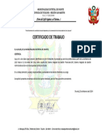 Certificado de Trabajo - MDSH