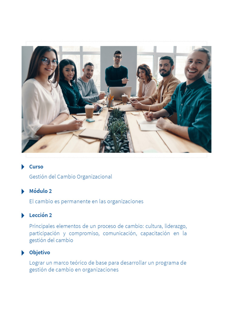 Claves para el Cambio Organizacional | PDF | Liderazgo | Presupuesto