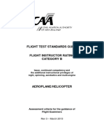 FTSG Flight Instructor Rating Category B Aeroplane Helicopter