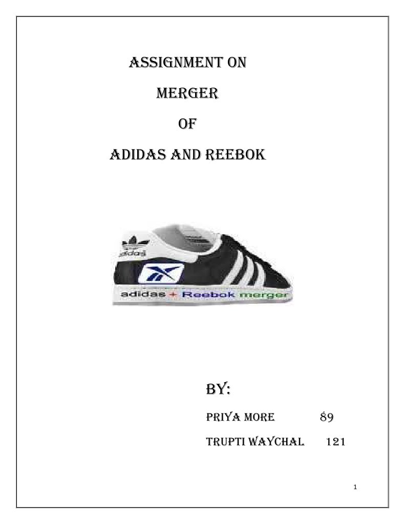 reebok adidas merger