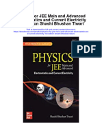 Physics For Jee Main and Advanced Electrostatics and Current Electricity 1St Edition Shashi Bhushan Tiwari All Chapter