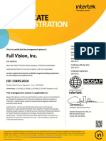 Certificado de Calidad ISO TRACKMASTER