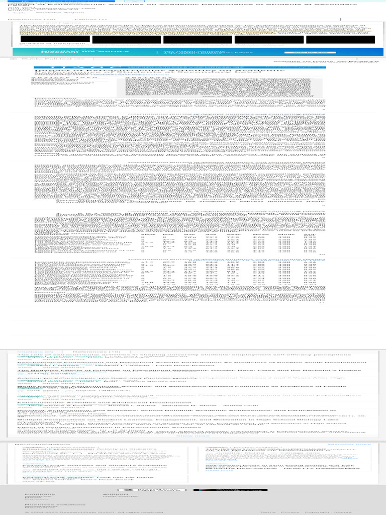 (PDF) Impact of Extracurricular Activities On Academic Performance of ...
