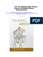 Download Talking About An Intentionalist Theory Of Reference 1St Edition Elmar Unnsteinsson full chapter