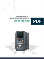 YX9200 Series Synchronous Machine Drive User Manual