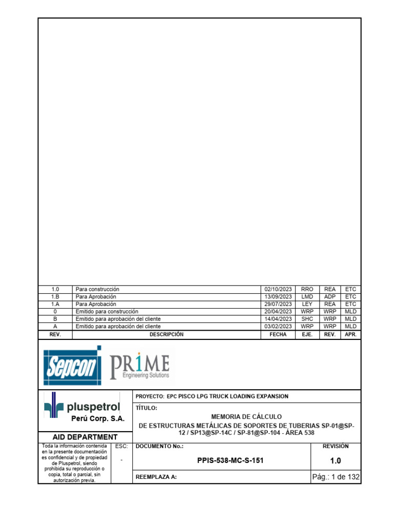 Ppis 538 MC S 151 1.0 | PDF | Materiales de construcción | Ingeniero civil