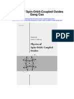 Physics of Spin Orbit Coupled Oxides Gang Cao All Chapter