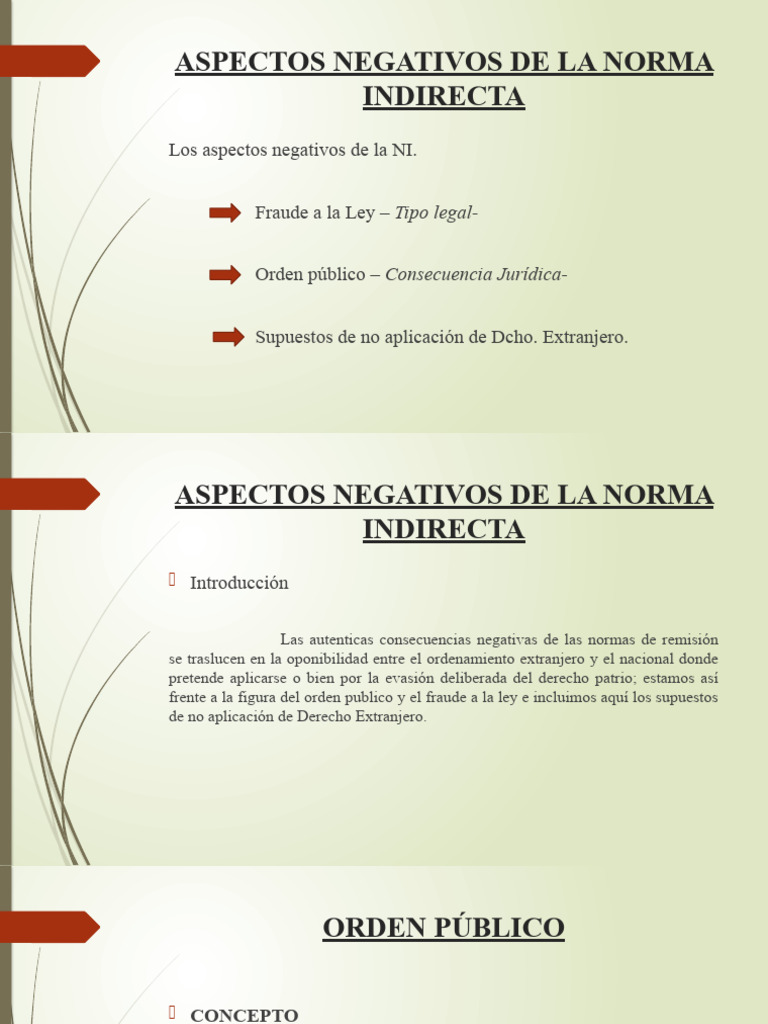 Orden Público y Fraude A La Ley | PDF | Estatuto | Estado (política)