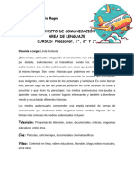 Plan de Accion Proyecto de Comuniación Area de Castellano